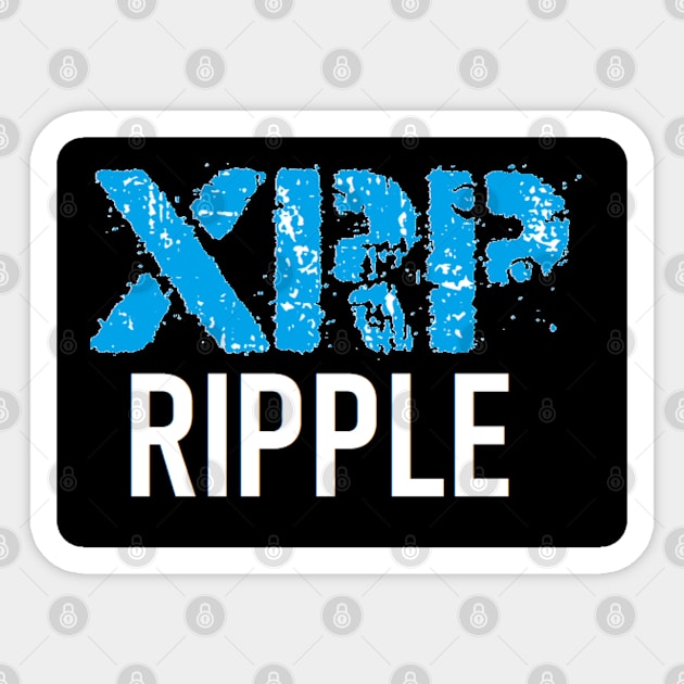 Ripple XRP (Front & Back Designs) Sticker by DigitalNomadInvestor